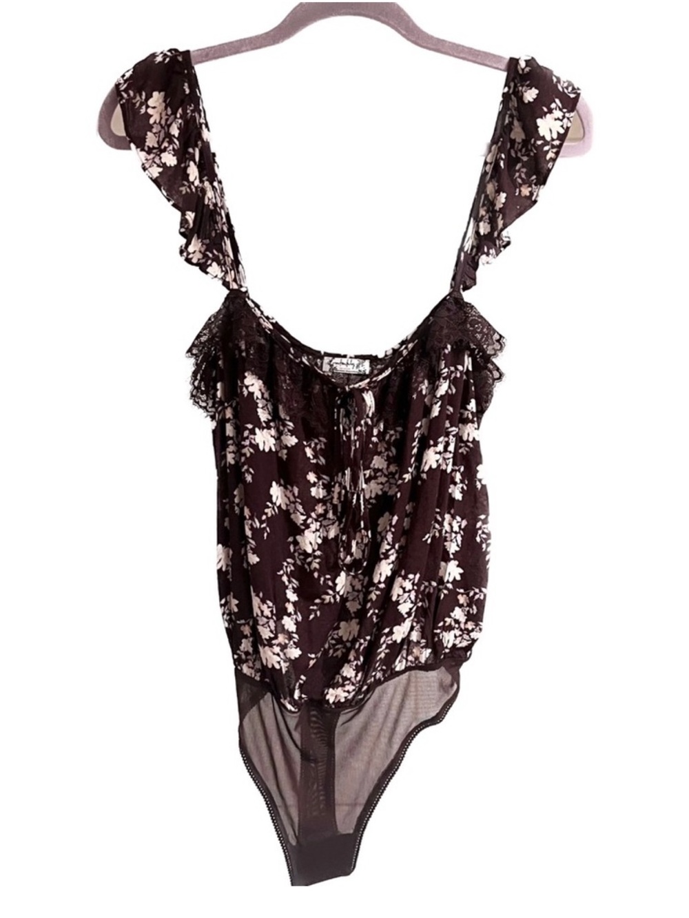 FREE PEOPLE FLORAL PRINT BODYSUIT - Picture 2 of 3